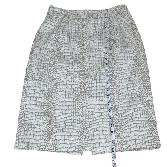Calvin Klein Gold Snake Print Pencil Skirt Size 4 - Picture 5 of 8